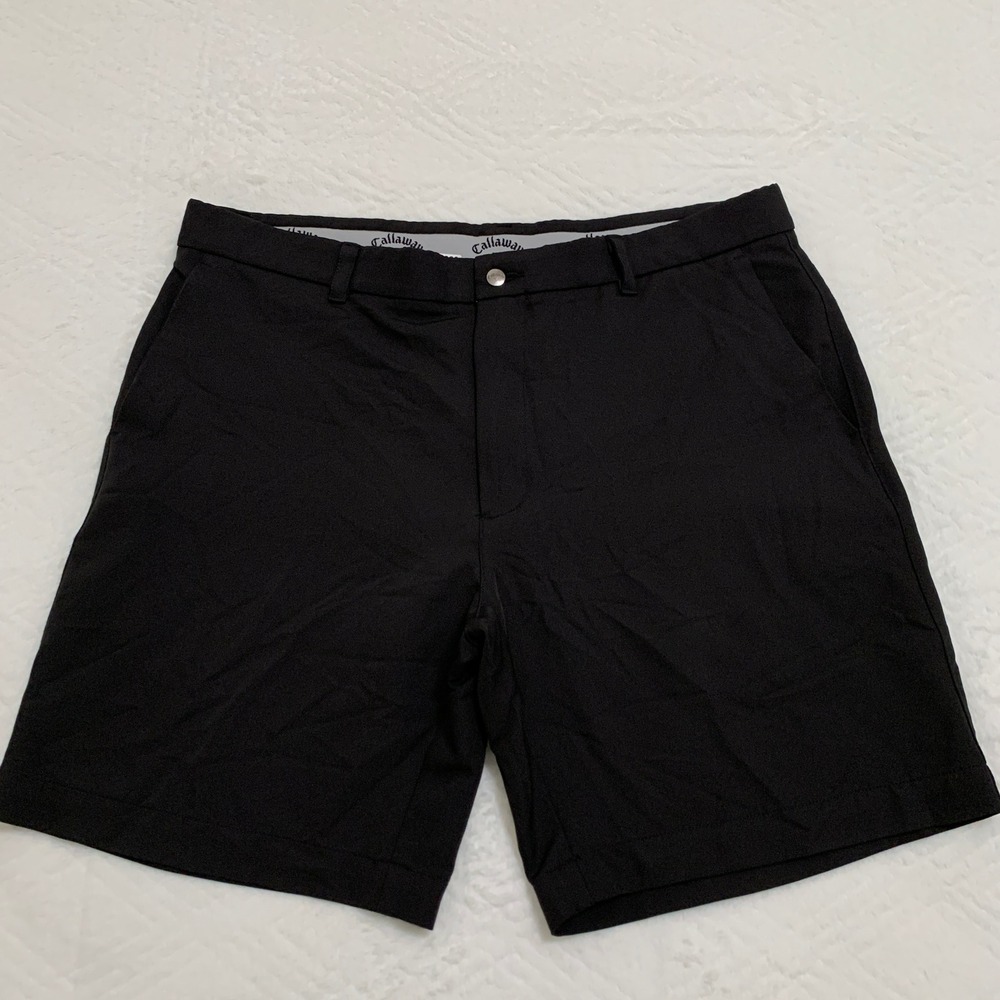 Callaway Golf Shorts Men's 38 Black Stretch Performance‎ Waistband 8.5" Inseam